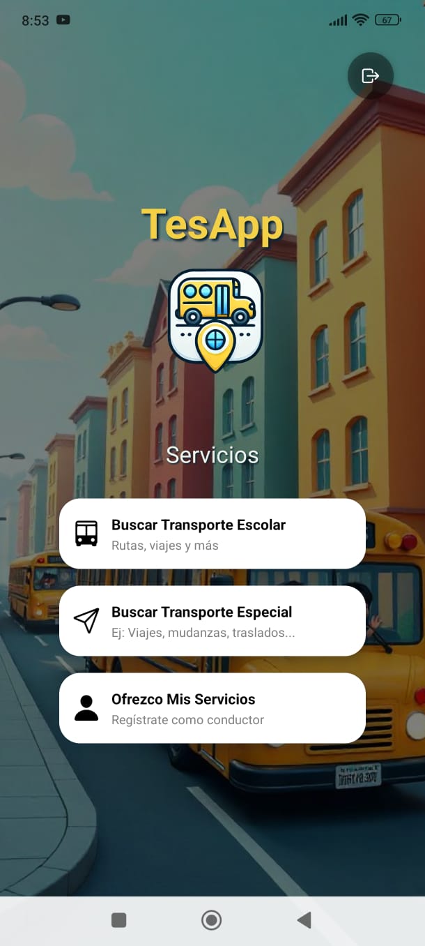 TesApp Pantalla Principal
